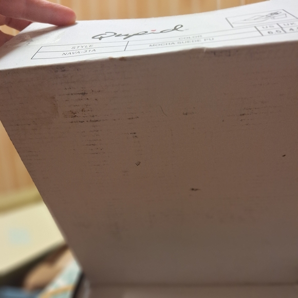 NEW Quipid brown suede "feel" pointed toe, buckle strap sandle heeled boots 6.5 - Picture 13 of 16